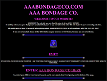 Tablet Screenshot of aaabondageco.com